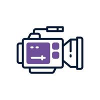 video telecamera icona. vettore doppio tono icona per il tuo sito web, mobile, presentazione, e logo design.
