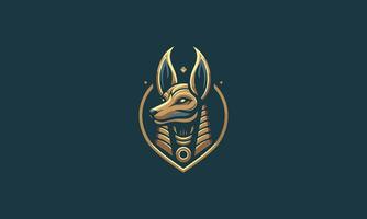 testa anubis vettore illustrazione logo piatto design