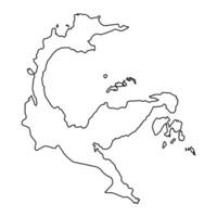 centrale sulawesi Provincia carta geografica, amministrativo divisione di Indonesia. vettore illustrazione.