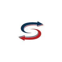 lettera S freccia logo design elemento vettore