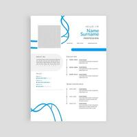 vettore minimo blu CV design