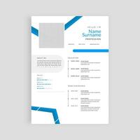 vettore minimo blu CV design