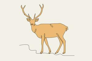 colorato illustrazione di un' cervo vettore