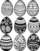 Pasqua uova icone. Pasqua giorno Festival. vettore illustrazione. ai generato illustrazione.