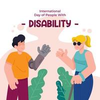 carta della giornata internazionale delle persone con disabilità vettore