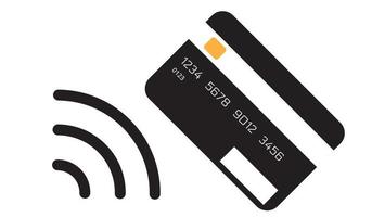 sistema di pagamento senza contatto icona vettoriale