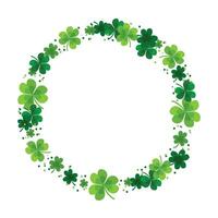 vettore il giro trifoglio telaio illustrazione per st. patricks giorno