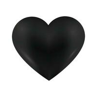 vettore nero cuore isolato su bianca sfondo. contento San Valentino giorno saluto modello