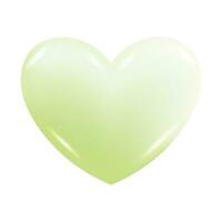 vettore icona illustrazione verde cuore isolato su bianca
