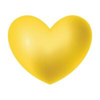 vettore giallo cuore isolato su bianca sfondo