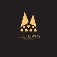 Casa vendita agenzia logo design nel il città di collinoso la zona, vero tenuta logo design vettore