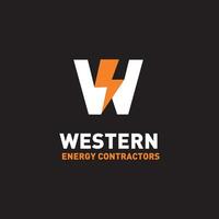 w lettermark logo design per un' energia azienda con elemento di fulmine vettore