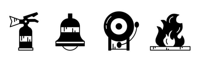 pompiere icona vettore nero e bianca illustrazione design per attività commerciale. azione vettore.