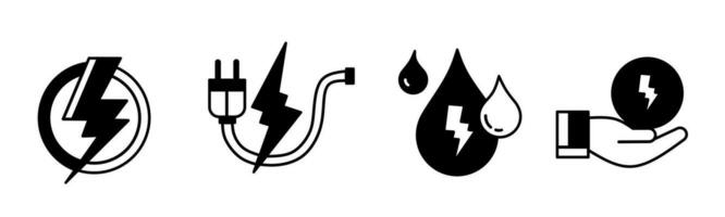 energia, ecologia icona vettore nero e bianca illustrazione design per attività commerciale. azione vettore.
