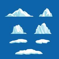 galleggiante iceberg vettore collezione