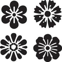 minimo fiore icona vettore arte illustrazione nero colore bianca sfondo 21
