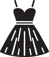 femmina vestito vettore arte illustrazione nero colore silhouette 8