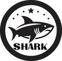 squalo logo vettore arte illustrazione nero colore bianca sfondo 2