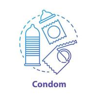 preservativo blu concetto icona vettore