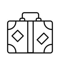 accuratamente artigianale icona design di bagaglio Borsa nel di moda stile, viaggio Bagaglio vettore personalizzabile design