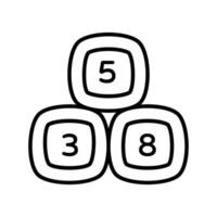 un sorprendente icona di numerico blocchi nel moderno design stile, pronto per uso vettore