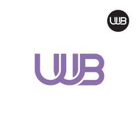 lettera ub monogramma logo design vettore
