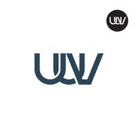 lettera uuv monogramma logo design vettore