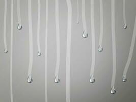 grigio acqua goccioline pioggia sfondo. vettore illustrazione