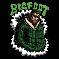 bigfoot gangster personaggio vettore illustrazione