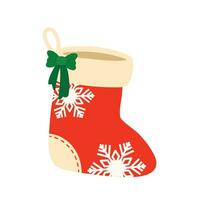 piatto Natale calzino per Natale albero e Santa regalo elemento decorazione vettore illustrazione