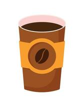 caffè per partire nel carta tazza icona per bevanda e bevanda vettore illustrazione