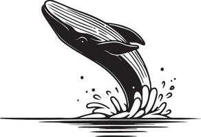balena saltare illustrazione. vettore