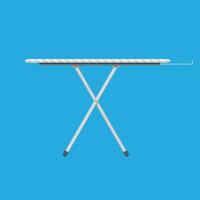 Stirare tavola icona, Stirare tavola con banda modello. vettore illustrazione nel piatto stile su blu sfondo