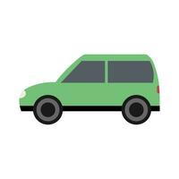 verde auto lato Visualizza icona isolato su bianca sfondo vettore