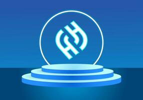 lettera hh blu logo cartello. vettore logo design per attività commerciale.
