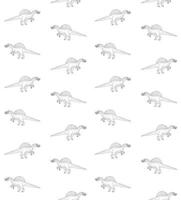 vettore senza soluzione di continuità modello di mano disegnato Spinosaurus