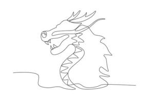 Drago testa animale mitologia vettore