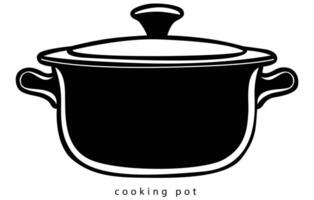cucinando pentola logo disegno, il la minestra pentola è bollente, vettore, vettore