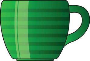 un' verde tazza vettore