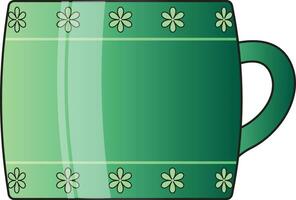 un' bellissimo verde tazza vettore