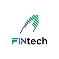 moderno logo concetto per Fintech e digitale finanza industria vettore