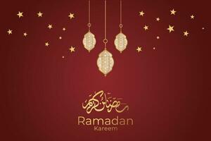 Ramadhan e eid mubarak sfondo, Luna stelle decorativo elementi vettore