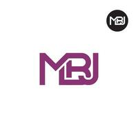 lettera mbj monogramma logo design vettore