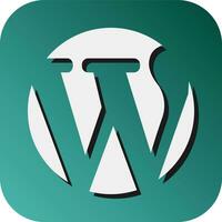 wordpress vettore glifo pendenza sfondo icona per personale e commerciale uso.