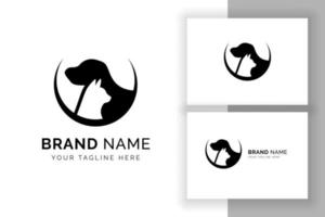 modello di progettazione del logo del negozio di animali. icona di vettore di design del logo della casa dell'animale domestico