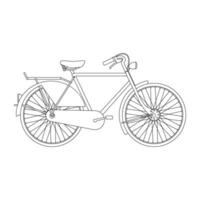 onthel bicicletta linea arte vettore illustrazione. vettore eps 10