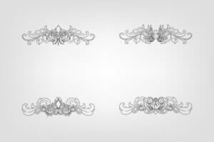 classico barocco filigrana decorazione ornamento Vintage ▾ floreale confine stile antico arte retrò vettore