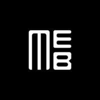 meb lettera logo vettore disegno, meb semplice e moderno logo. meb lussuoso alfabeto design