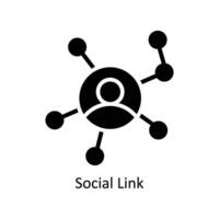 sociale collegamento vettore solido icona design illustrazione. attività commerciale e gestione simbolo su bianca sfondo eps 10 file