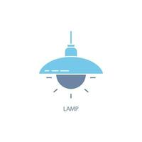 lampada concetto linea icona. semplice elemento illustrazione. lampada concetto schema simbolo design. vettore